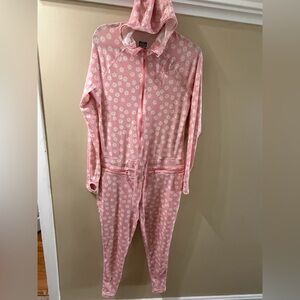 Airblaster Women's L Ninja Suit Hooded One-Piece Base Layer - pink